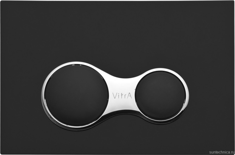 Система инсталляции для унитазов VitrA V-Fix Core 738-5800-01 с кнопкой смыва Root Square 740-0411 черной