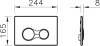 Система инсталляции для унитазов VitrA V-Fix Core 738-5800-01 с кнопкой смыва Root Square 740-0411 черной