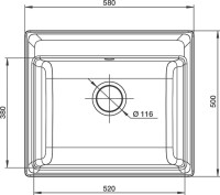 Мойка кухонная GranFest Vertex GF-V-580 топаз