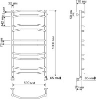 Полотенцесушитель водяной Secado Агата 4 105x55 см, бронза, лесенка, латунь Полотенцесушитель водяной Secado Агата 4 105x55 см, бронза, лесенка, латунь