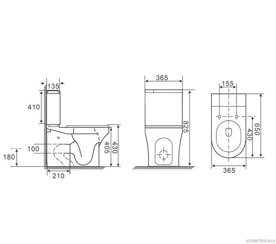 Унитаз-компакт напольный Grossman Торнадо GR-4485SQ