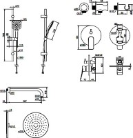 Душевой комплект Damixa Galaxy DXE7514020 С ВНУТРЕННЕЙ ЧАСТЬЮ