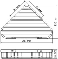 Полка Wasserkraft K-733white угловая