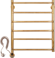 Полотенцесушитель электрический Secado Верона 1 75x55 см, подключение слева, бронза, лесенка, латунь