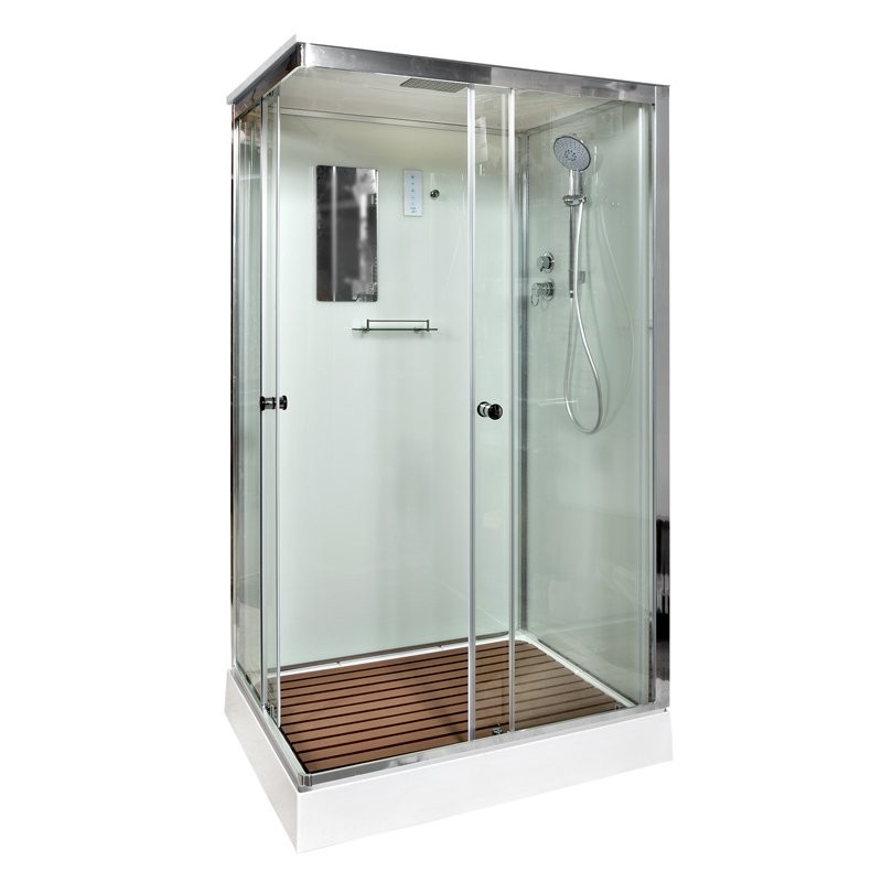 Душевая кабина DTO K402S 120х90, с электрикой, профиль хром, стекло прозрачное