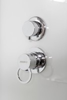 Душевая кабина DTO K402S 120х90, с электрикой, профиль хром, стекло прозрачное