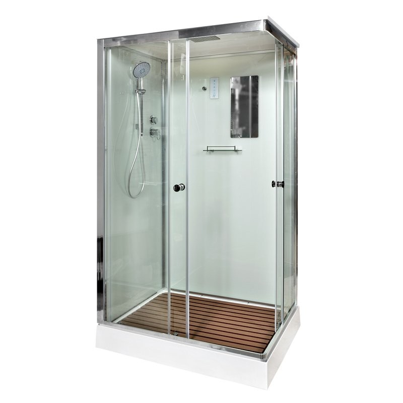 Душевая кабина DTO K402S 120х90, с электрикой, профиль хром, стекло прозрачное