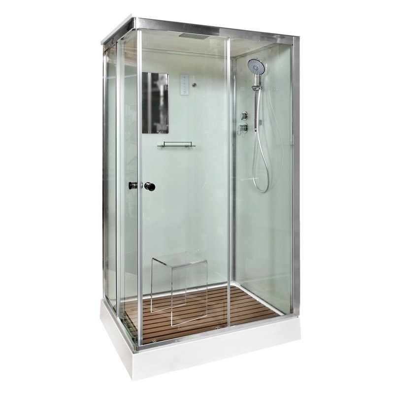 Душевая кабина DTO K402S 120х90, с электрикой, профиль хром, стекло прозрачное