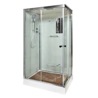 Душевая кабина DTO K402S 120х90, с электрикой, профиль хром, стекло прозрачное