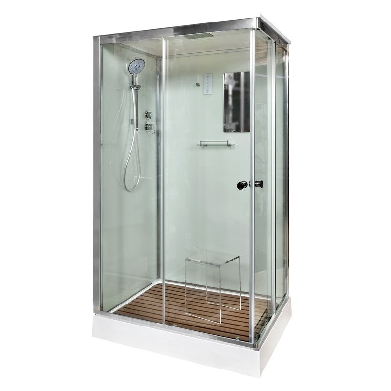 Душевая кабина DTO K402S 120х90, с электрикой, профиль хром, стекло прозрачное