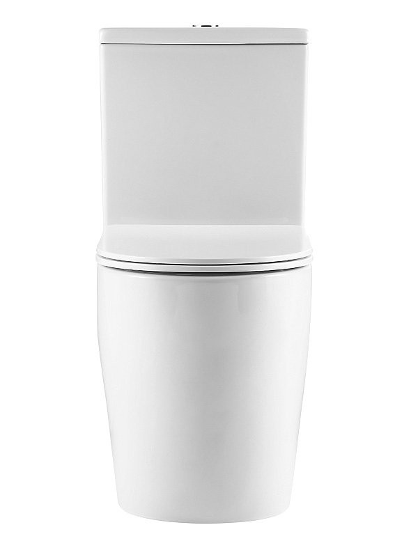 Унитаз-компакт напольный AZARIO Luma AZ-1253ST безободковый, с микролифтом, глянцевый белый