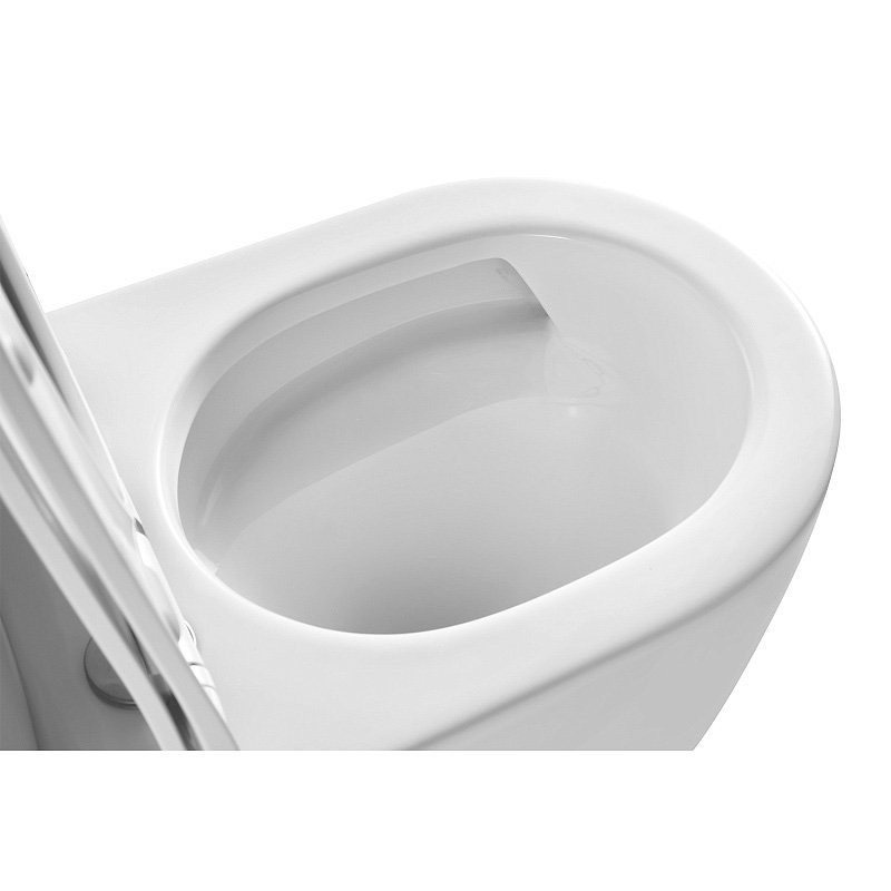 Унитаз-компакт напольный AZARIO Luma AZ-1253ST безободковый, с микролифтом, глянцевый белый