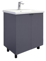 Тумба с раковиной Comforty Лима 70 напольная, антрацит