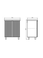 Тумба с раковиной Comforty Лима 70 напольная, антрацит