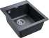 Комплект  Мойка кухонная Paulmark Leer PM104249-BLM черный металлик + Смеситель для кухни Paulmark Logas Lo213021-418 черный металлик