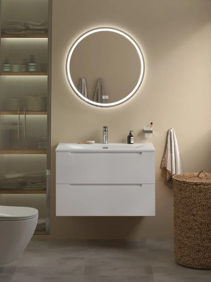 Тумба с раковиной BelBagno Etna 90 bianco opaco, раковина BB-8099-90