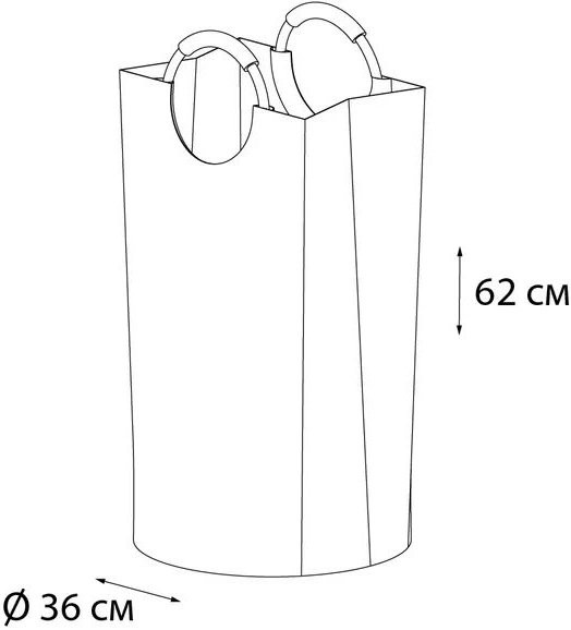 Корзина для белья Fixsen 1000 FX-1011 с алюминиевыми ручками