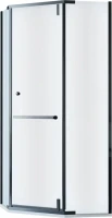 Душевой уголок RGW Hotel HO-081 100x100x195 см, профиль черный, стекло матовое
