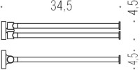 Полотенцедержатель Colombo Design Plus W4913.NM