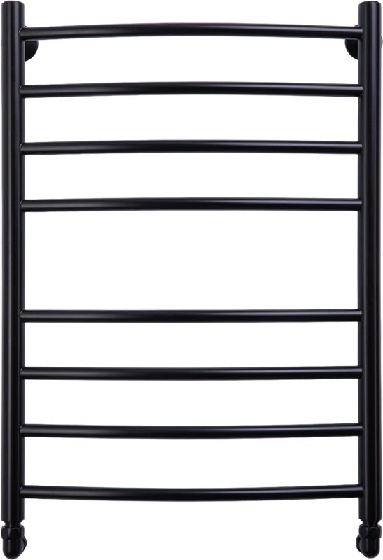 Полотенцесушитель водяной Comfysan Noumi W-8 80х50 80x55 см, черный матовый, лесенка