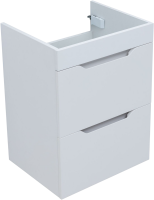 Тумба с раковиной Aquanet Практика 50 2 ящика, белая матовая
