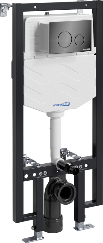 Система инсталляции для унитазов Wasserkraft Vils 56TLT.010.ME.PB02 с кнопкой смыва черной
