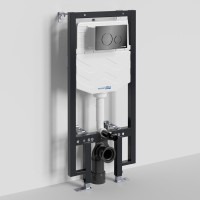 Система инсталляции для унитазов Wasserkraft Vils 56TLT.010.ME.PB02 с кнопкой смыва черной