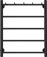 Полотенцесушитель водяной Secado Триада 1 К 60x55 см, матовый черный, лесенка