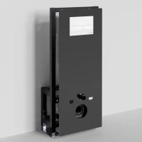 Система инсталляции для унитазов Wasserkraft Glan 66TLT.010.ME.BL.WM04 с кнопкой смыва матовой белой