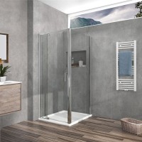 Душевой уголок Vincea Intra VSR-1I901090CL 100x90 см, профиль хром, стекло прозрачное