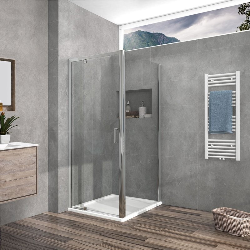 Душевой уголок Vincea Intra VSR-1I901090CL 100x90 см, профиль хром, стекло прозрачное