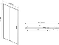 Душевой уголок Vincea Intra VSR-1I901090CL 100x90 см, профиль хром, стекло прозрачное