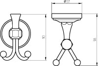 Крючок Migliore Fortuna 27711 золото