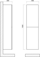 Шкаф-пенал для ванной Art&Max Verona-Push 150 кадена вуд