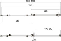Душевая дверь в нишу Veconi Vianno VN-74 120 см,  профиль хром