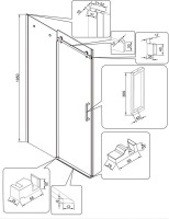 Душевая дверь в нишу Veconi Vianno VN-74 120 см,  профиль хром