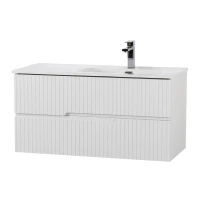 Мебель для ванной комнаты Cezares Duet 100 R bianco lucido, раковина белая CZR-8095-100-R