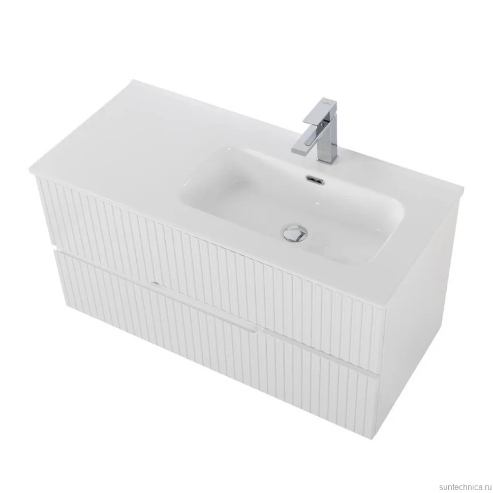 Мебель для ванной комнаты Cezares Duet 100 R bianco lucido, раковина белая CZR-8095-100-R