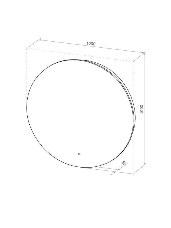 Зеркало круглое CONTINENT Led Ajour ECO 100 см, сенсорное, с подсветкой