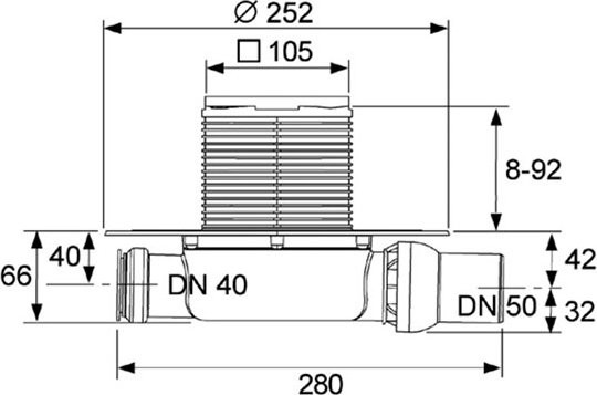 Душевой трап TECE Drainpoint S TECEdrainpoint S 110 3601100