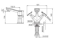 Смеситель для раковины Wonzon & Woghand Shakespeare WW-651101-DG темное золото