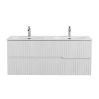 Мебель для ванной комнаты Cezares Duet 120 bianco lucido, раковина Cezares CZR-8073-120-2