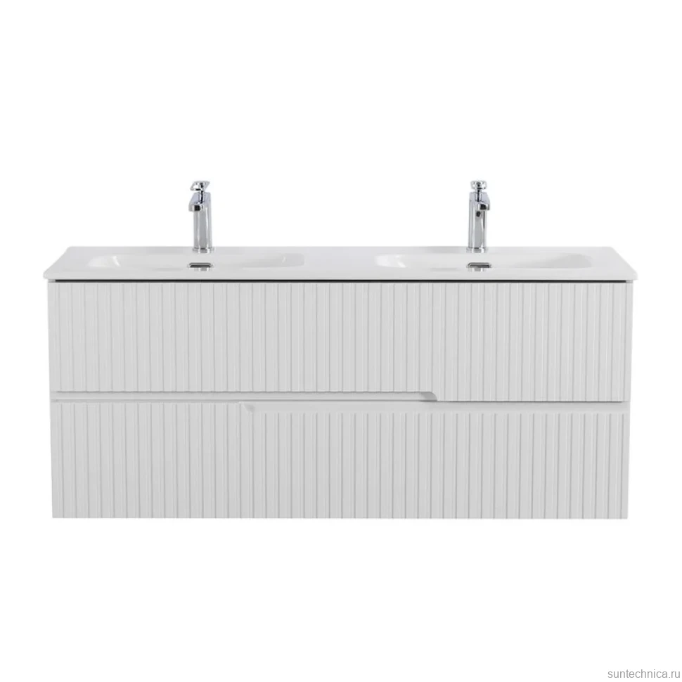 Мебель для ванной комнаты Cezares Duet 120 bianco lucido, раковина Cezares CZR-8073-120-2