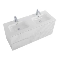Мебель для ванной комнаты Cezares Duet 120 bianco lucido, раковина Cezares CZR-8073-120-2