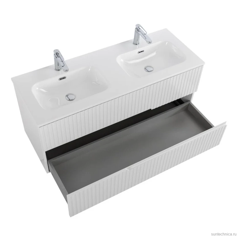 Мебель для ванной комнаты Cezares Duet 120 bianco lucido, раковина Cezares CZR-8073-120-2