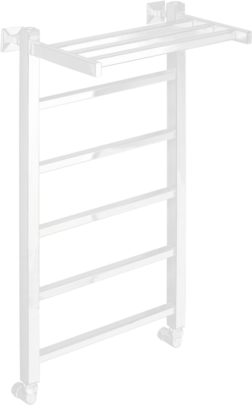 Полотенцесушитель водяной Comfysan Marte-K W-6 80х40 80x45 см, матовый белый, лесенка, с полкой