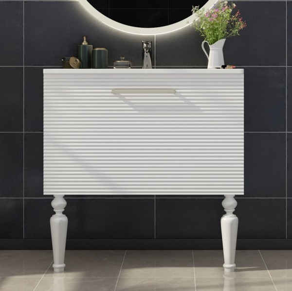 Тумба с раковиной Sanvit Эмми 3Д 80 белая