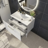 Тумба с раковиной Sanvit Эмми 3Д 80 белая