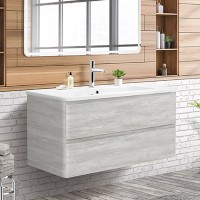Тумба под раковину BelBagno Albano-Cer 105 подвесная, rovere vintage bianco