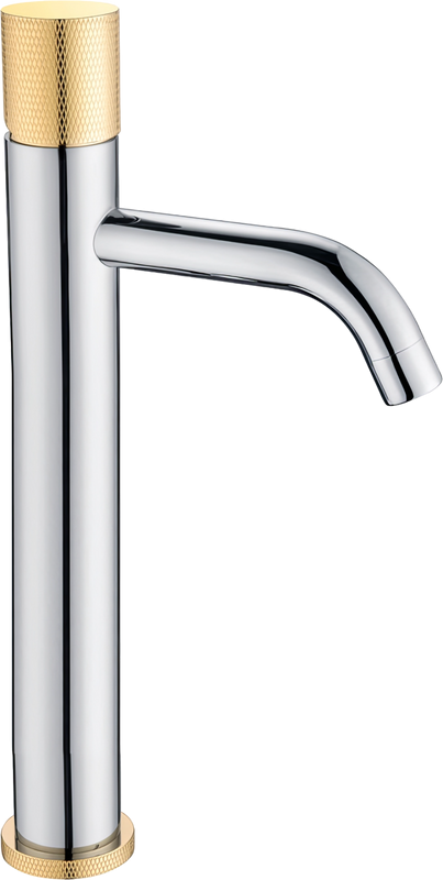 Смеситель для раковины Boheme Stick 122-CRG.2 chrome touch gold